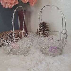 Two Wire Gift Baskets.